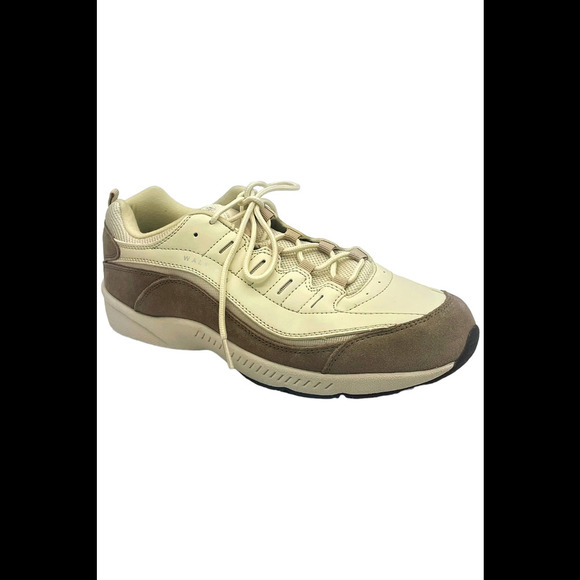 Easy Spirit Women's Romy Round Toe Lace Up Walking Light Natural - Wide - Picture 1 of 3